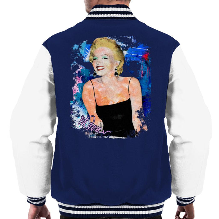Sidney Maurer Original Portrait Of Marilyn Monroe Black Dress Men's Varsity Jacket