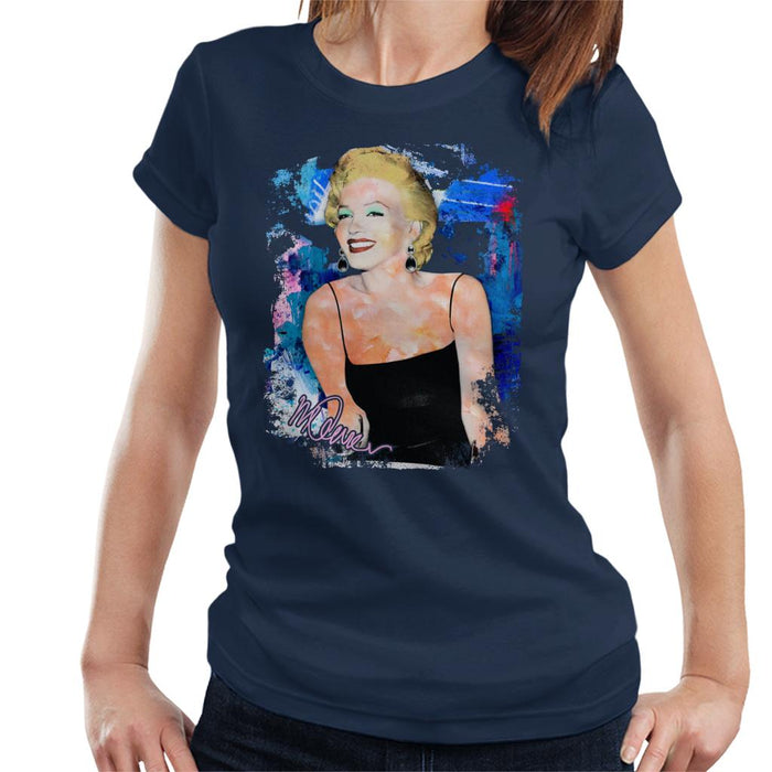 Sidney Maurer Original Portrait Of Marilyn Monroe Black Dress Women's T-Shirt