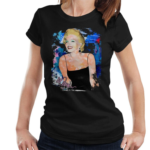 Sidney Maurer Original Portrait Of Marilyn Monroe Black Dress Women's T-Shirt