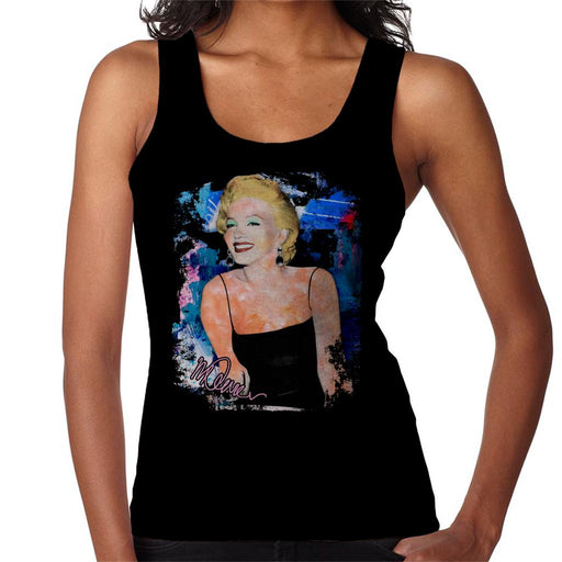 Sidney Maurer Original Portrait Of Marilyn Monroe Black Dress Women's Vest