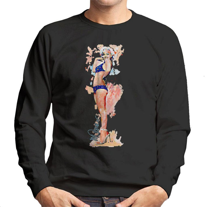 Sidney Maurer Original Portrait Of Marilyn Monroe Bikini Heels Men's Sweatshirt