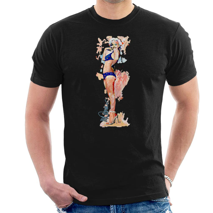 Sidney Maurer Original Portrait Of Marilyn Monroe Bikini Heels Men's T-Shirt