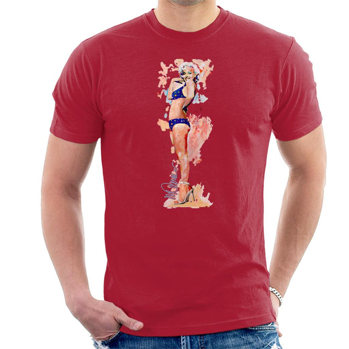 Sidney Maurer Original Portrait Of Marilyn Monroe Bikini Heels Men's T-Shirt