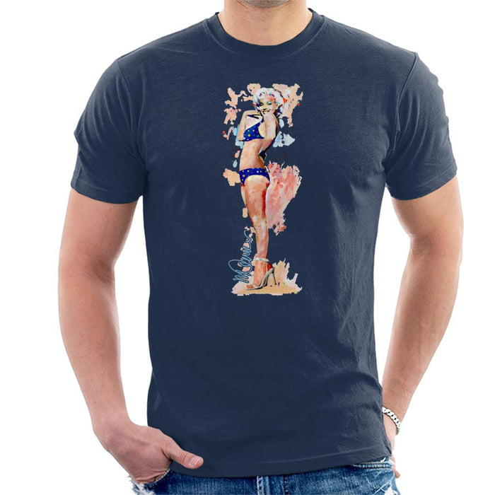 Sidney Maurer Original Portrait Of Marilyn Monroe Bikini Heels Men's T-Shirt