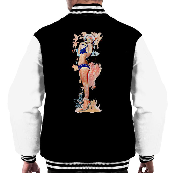 Sidney Maurer Original Portrait Of Marilyn Monroe Bikini Heels Men's Varsity Jacket