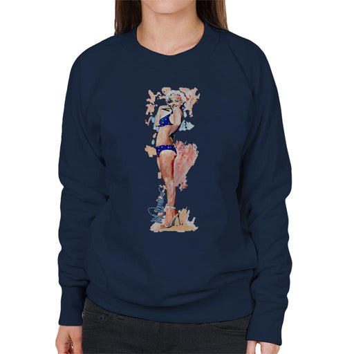 Sidney Maurer Original Portrait Of Marilyn Monroe Bikini Heels Women's Sweatshirt