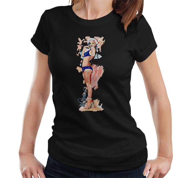 Sidney Maurer Original Portrait Of Marilyn Monroe Bikini Heels Women's T-Shirt