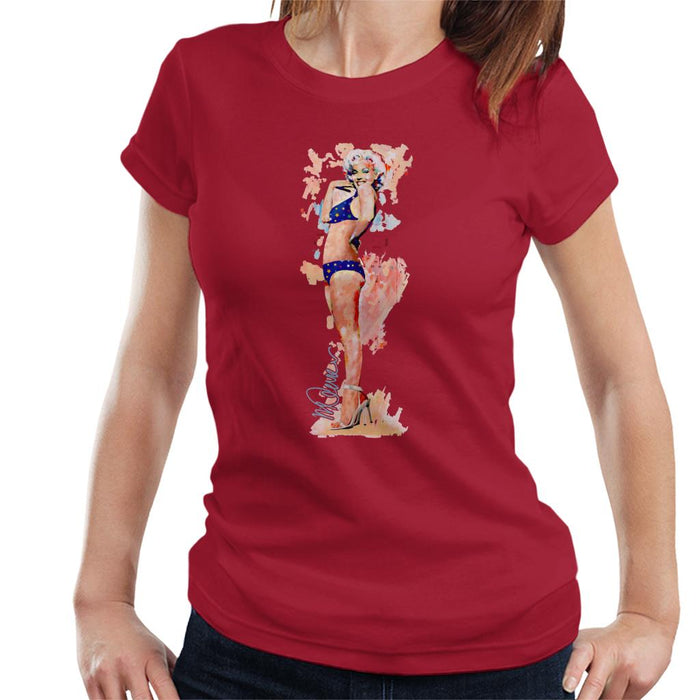 Sidney Maurer Original Portrait Of Marilyn Monroe Bikini Heels Women's T-Shirt