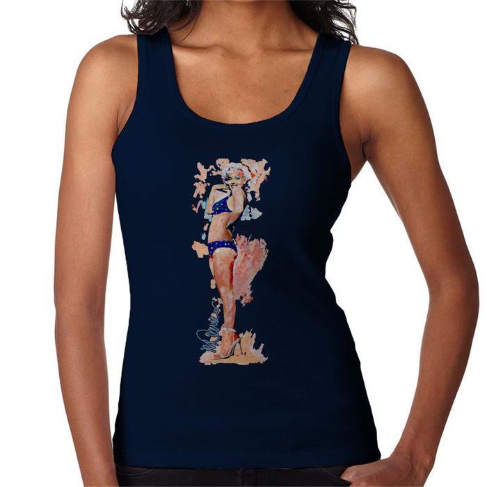 Sidney Maurer Original Portrait Of Marilyn Monroe Bikini Heels Women's Vest