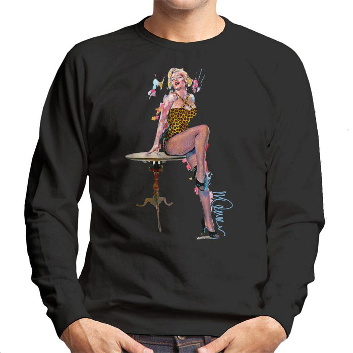 Sidney Maurer Original Portrait Of Marilyn Monroe Leopard Print Men's Sweatshirt