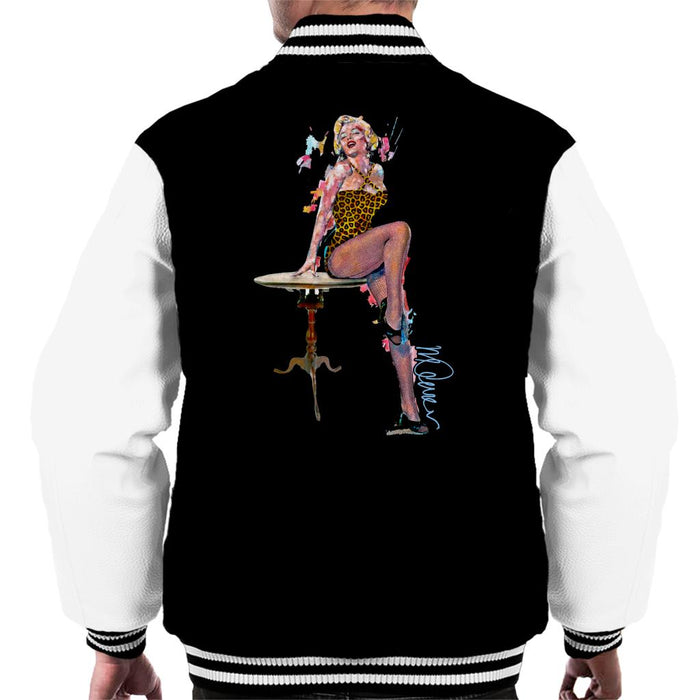 Sidney Maurer Original Portrait Of Marilyn Monroe Leopard Print Men's Varsity Jacket