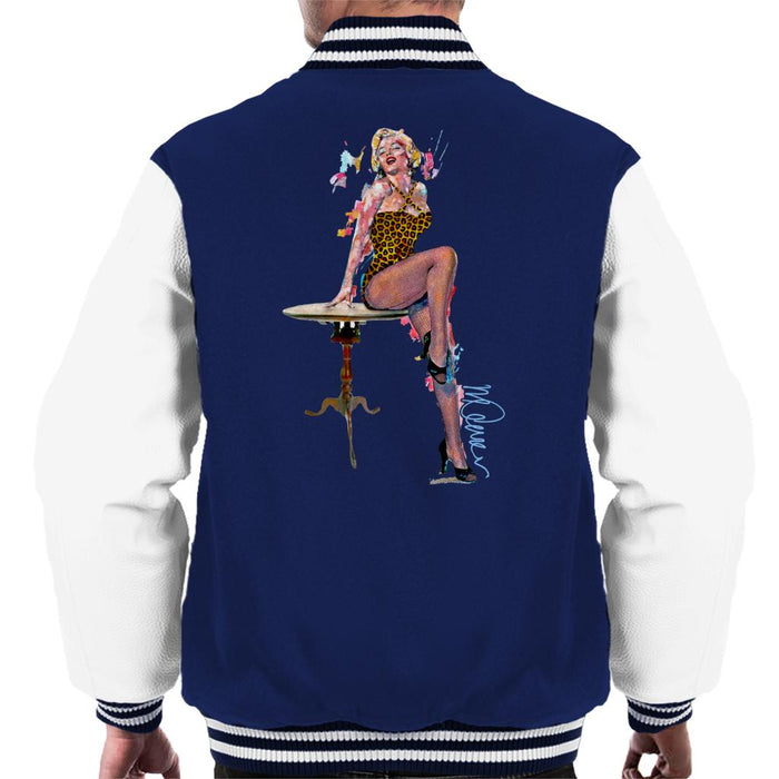 Sidney Maurer Original Portrait Of Marilyn Monroe Leopard Print Men's Varsity Jacket