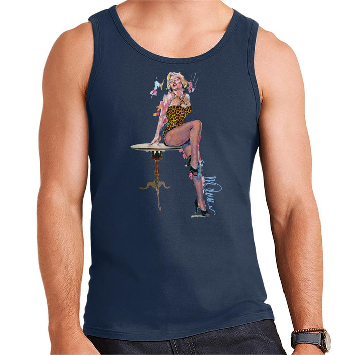 Sidney Maurer Original Portrait Of Marilyn Monroe Leopard Print Men's Vest