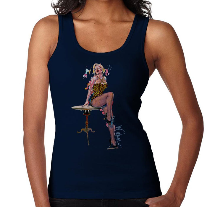 Sidney Maurer Original Portrait Of Marilyn Monroe Leopard Print Women's Vest