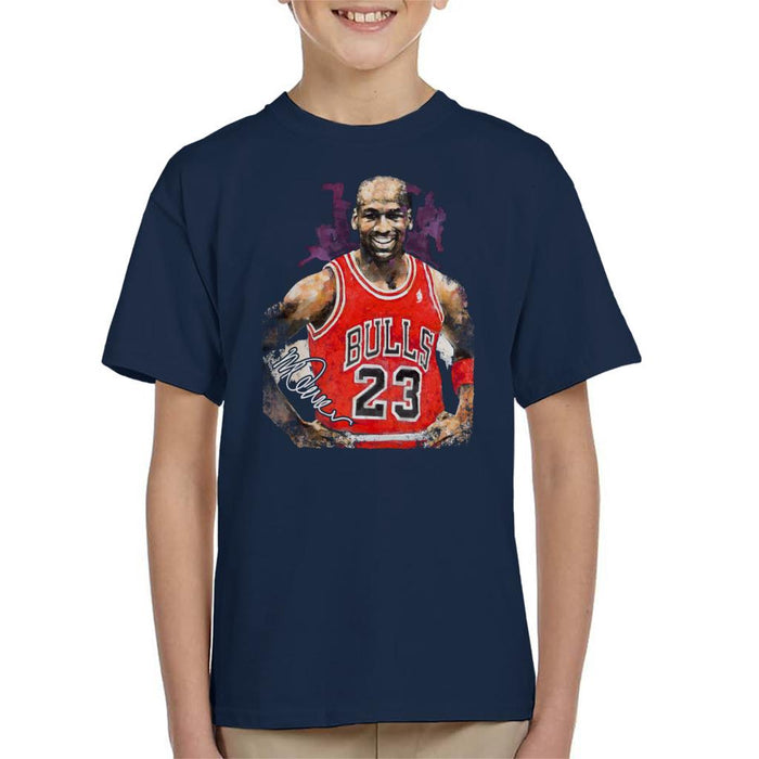 Sidney Maurer Original Portrait Of Michael Jordan Chicago Bulls Vest Kid's T-Shirt