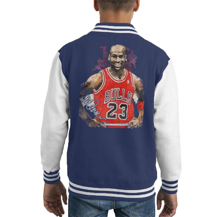 Sidney Maurer Original Portrait Of Michael Jordan Chicago Bulls Vest Kid's Varsity Jacket