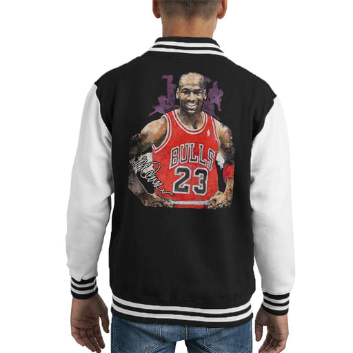 Sidney Maurer Original Portrait Of Michael Jordan Chicago Bulls Vest Kid's Varsity Jacket