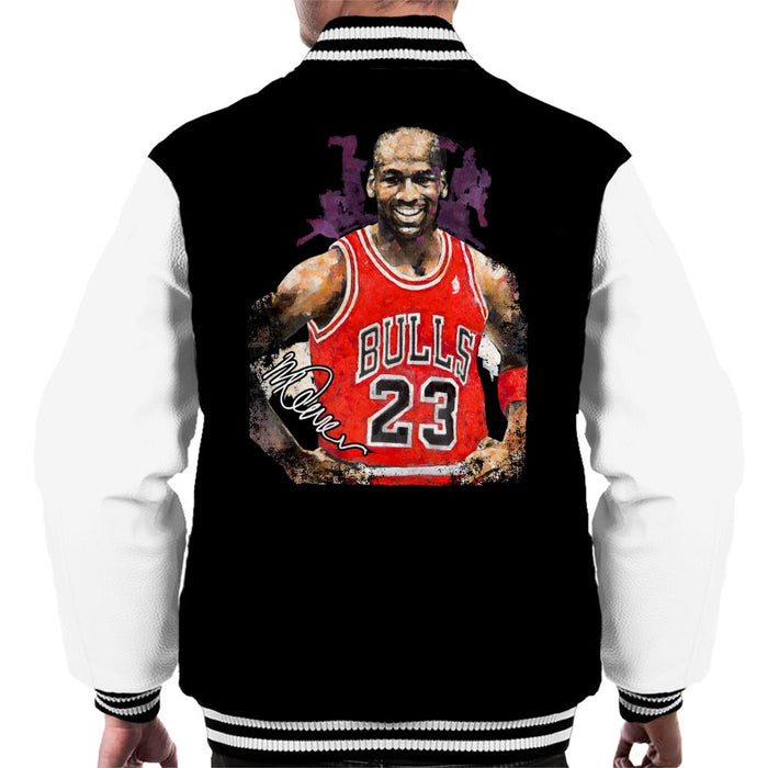 Sidney Maurer Original Portrait Of Michael Jordan Chicago Bulls Vest Men's Varsity Jacket