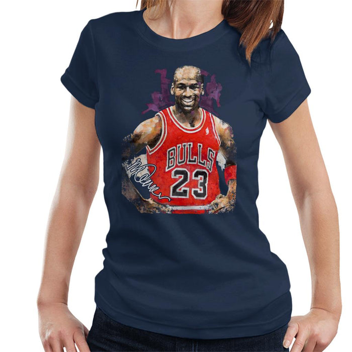 Sidney Maurer Original Portrait Of Michael Jordan Chicago Bulls Vest Women's T-Shirt