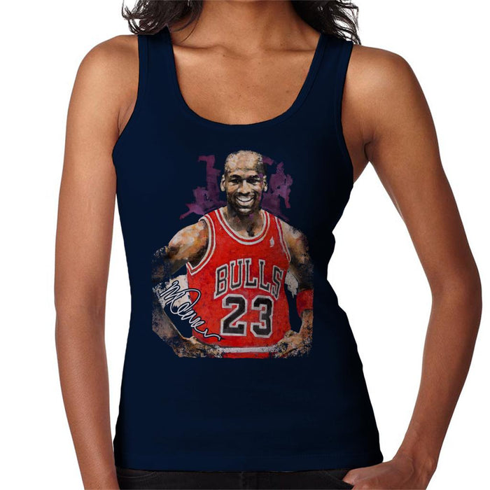 Sidney Maurer Original Portrait Of Michael Jordan Chicago Bulls Vest Women's Vest