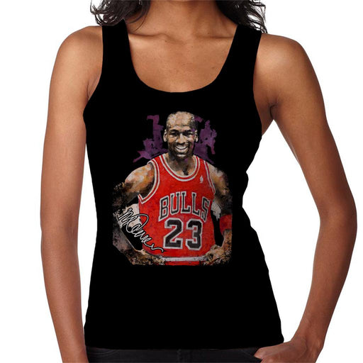 Sidney Maurer Original Portrait Of Michael Jordan Chicago Bulls Vest Women's Vest