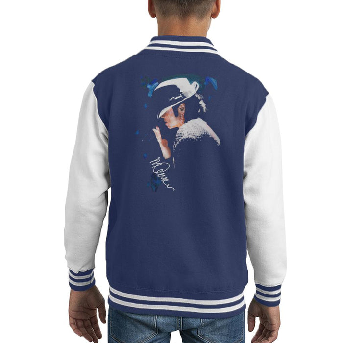 Sidney Maurer Original Portrait Of Michael Jackson Tipped Hat Kid's Varsity Jacket