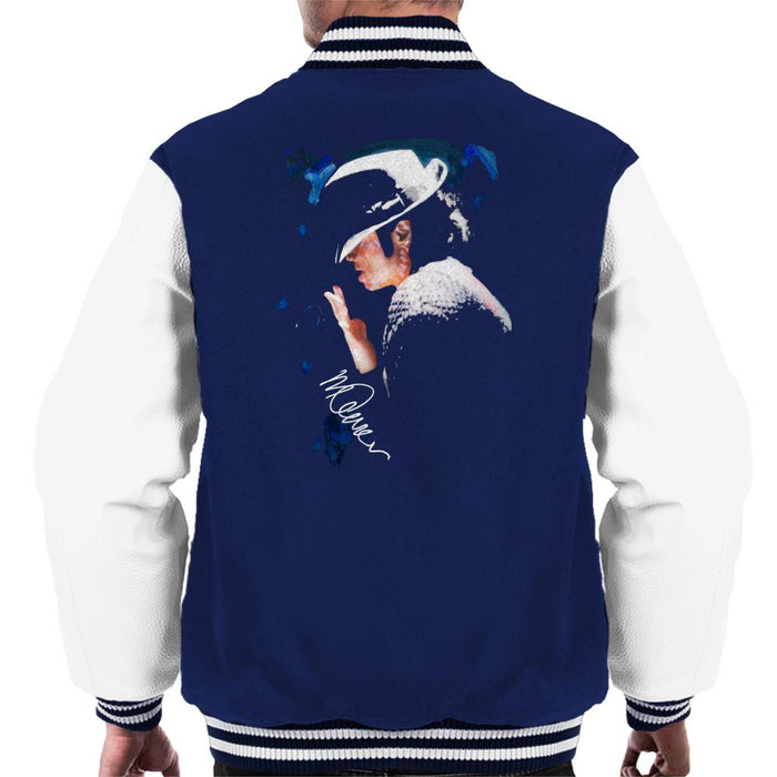 Sidney Maurer Original Portrait Of Michael Jackson Tipped Hat Men's Varsity Jacket