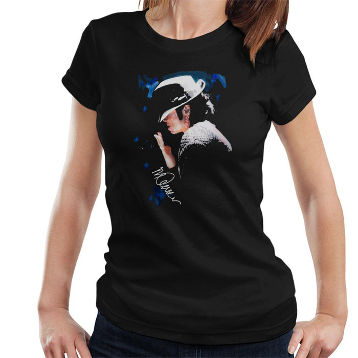 Sidney Maurer Original Portrait Of Michael Jackson Tipped Hat Women's T-Shirt