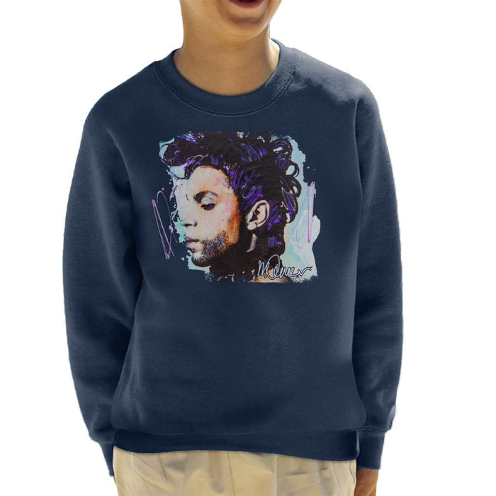 Sidney Maurer Original Portrait Of Prince Side Profile Kid's Sweatshirt