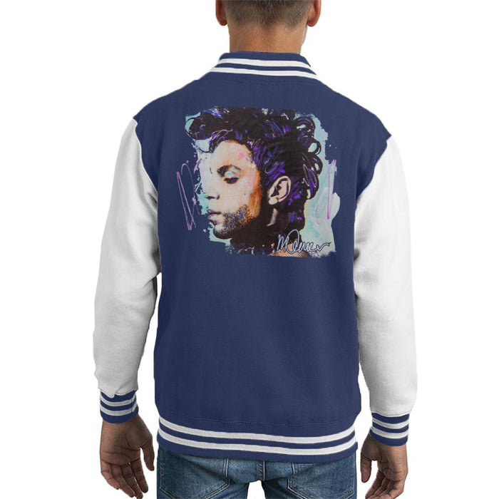Sidney Maurer Original Portrait Of Prince Side Profile Kid's Varsity Jacket