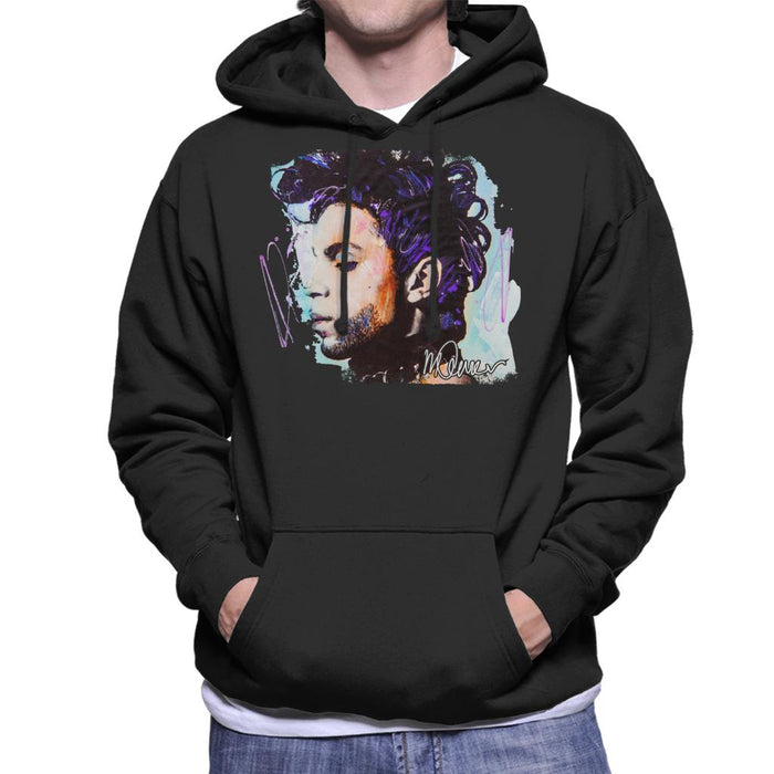 Sidney Maurer Original Portrait Of Prince Side Profile Men's Hooded Sweatshirt