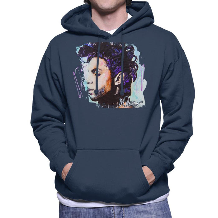 Sidney Maurer Original Portrait Of Prince Side Profile Men's Hooded Sweatshirt