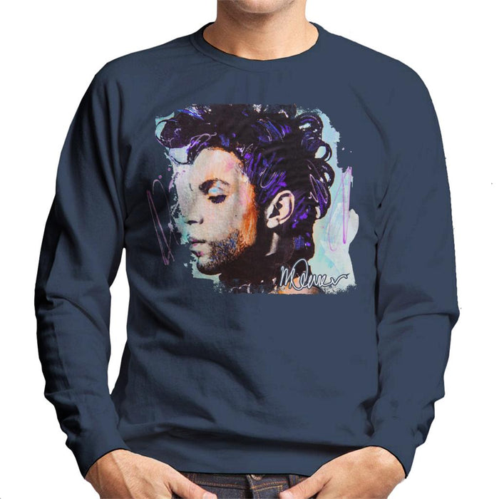 Sidney Maurer Original Portrait Of Prince Side Profile Men's Sweatshirt