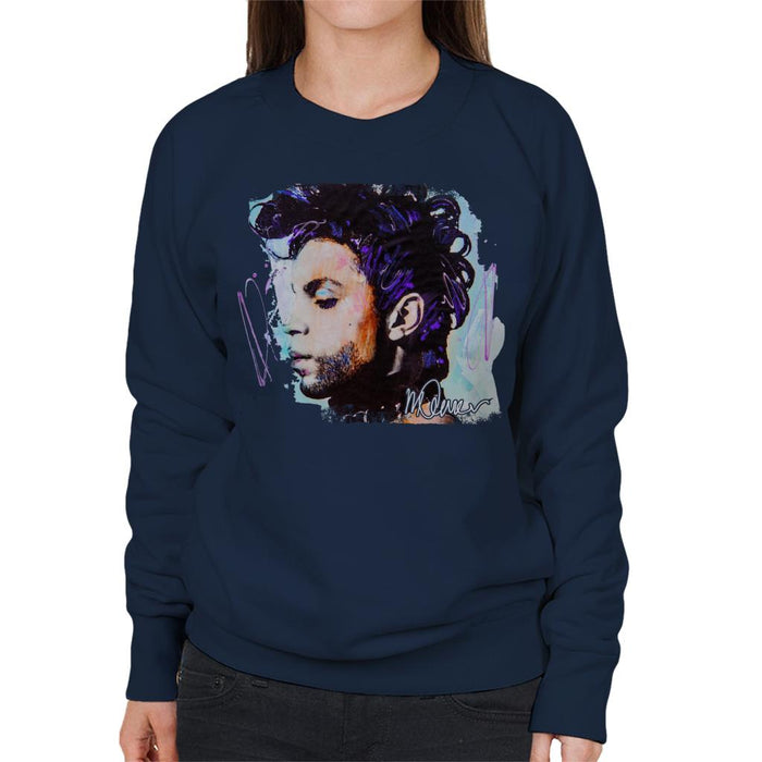 Sidney Maurer Original Portrait Of Prince Side Profile Women's Sweatshirt