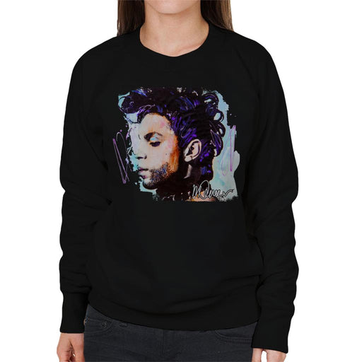 Sidney Maurer Original Portrait Of Prince Side Profile Women's Sweatshirt