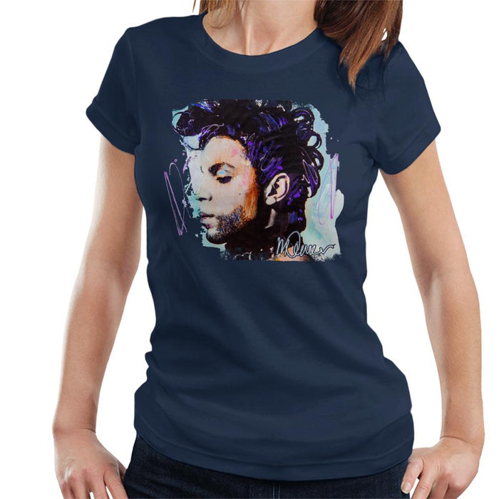 Sidney Maurer Original Portrait Of Prince Side Profile Women's T-Shirt