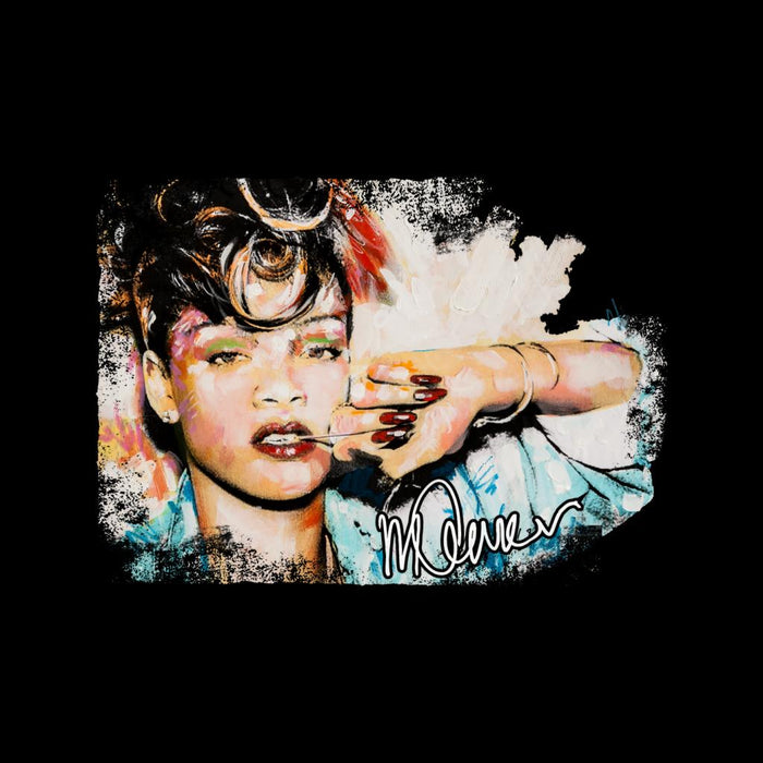 Sidney Maurer Original Portrait Of Rihanna Red Nails Men's Varsity Jacket