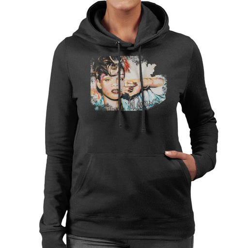 Sidney Maurer Original Portrait Of Rihanna Red Nails Women's Hooded Sweatshirt