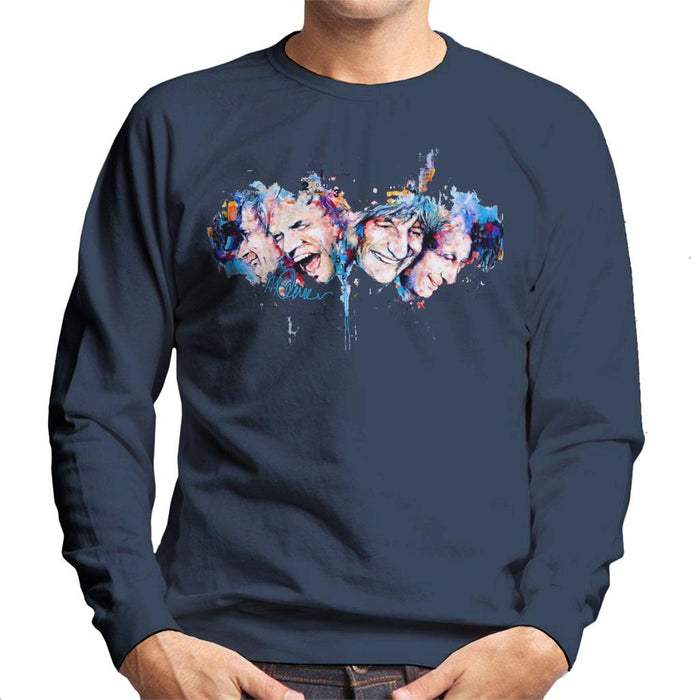Sidney Maurer Original Portrait Of The Rolling Stones Headshots Men's Sweatshirt