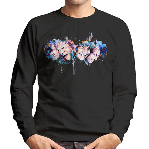 Sidney Maurer Original Portrait Of The Rolling Stones Headshots Men's Sweatshirt