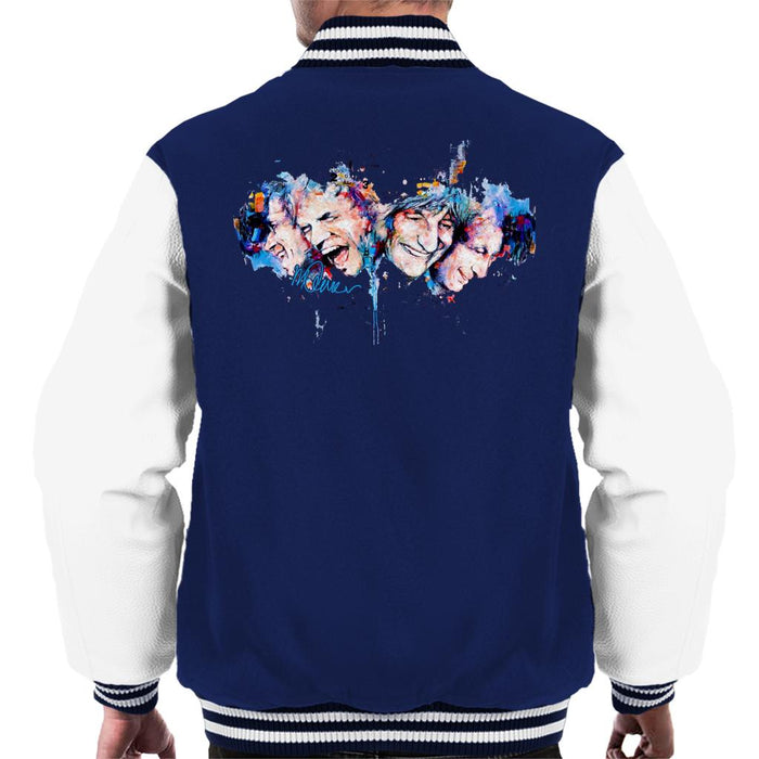 Sidney Maurer Original Portrait Of The Rolling Stones Headshots Men's Varsity Jacket
