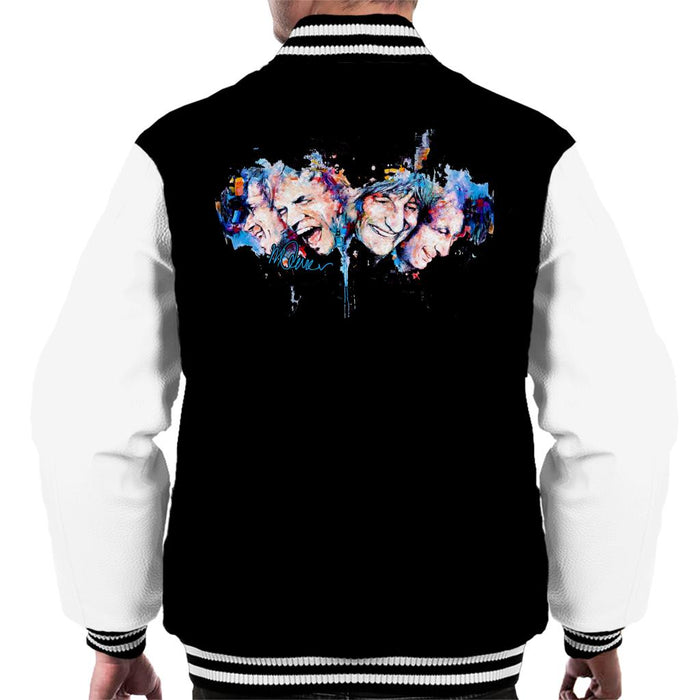 Sidney Maurer Original Portrait Of The Rolling Stones Headshots Men's Varsity Jacket