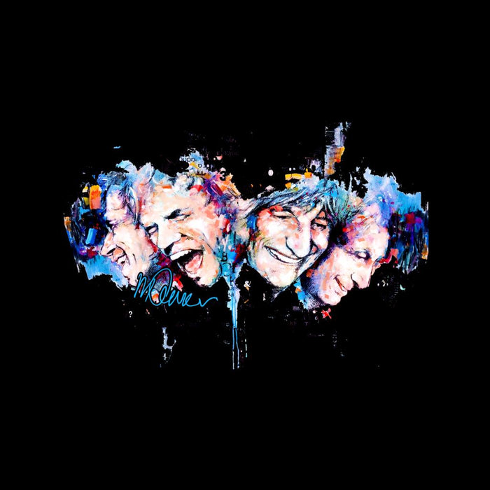 Sidney Maurer Original Portrait Of The Rolling Stones Headshots Men's Sweatshirt