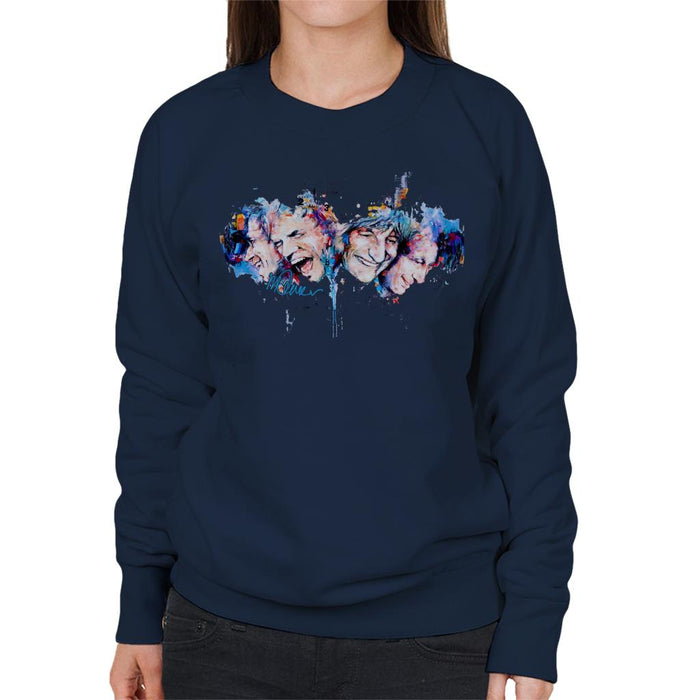 Sidney Maurer Original Portrait Of The Rolling Stones Headshots Women's Sweatshirt