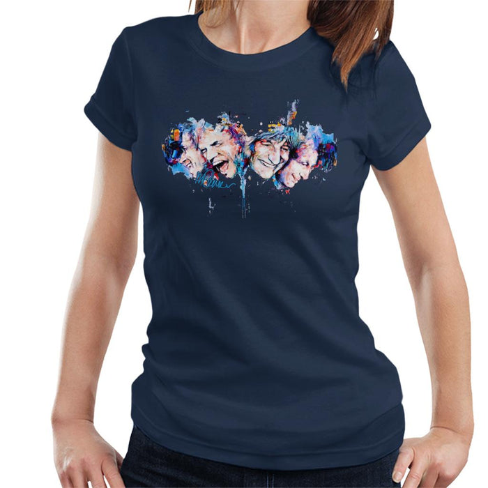 Sidney Maurer Original Portrait Of The Rolling Stones Headshots Women's T-Shirt