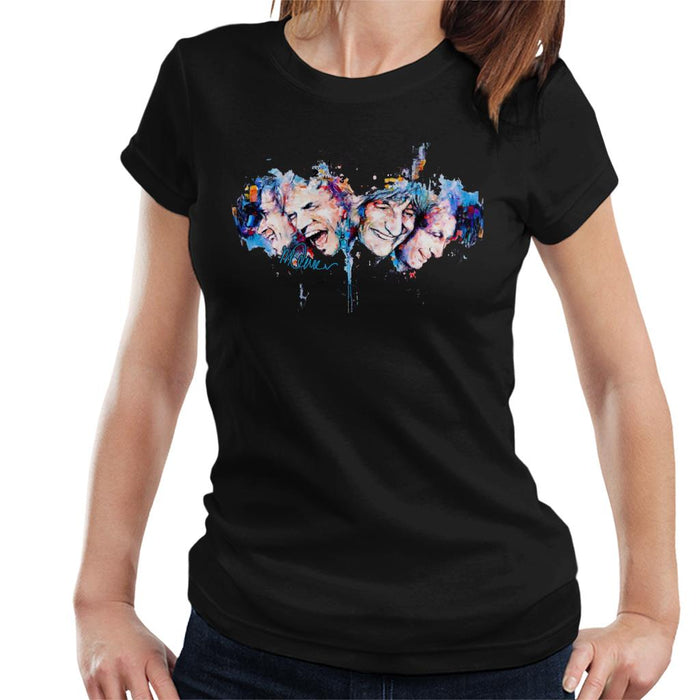 Sidney Maurer Original Portrait Of The Rolling Stones Headshots Women's T-Shirt
