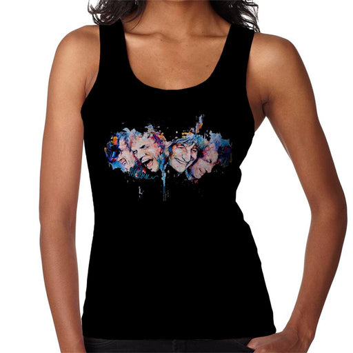 Sidney Maurer Original Portrait Of The Rolling Stones Headshots Women's Vest