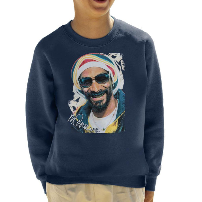Sidney Maurer Original Portrait Of Snoop Dogg Gold Grill Kid's Sweatshirt