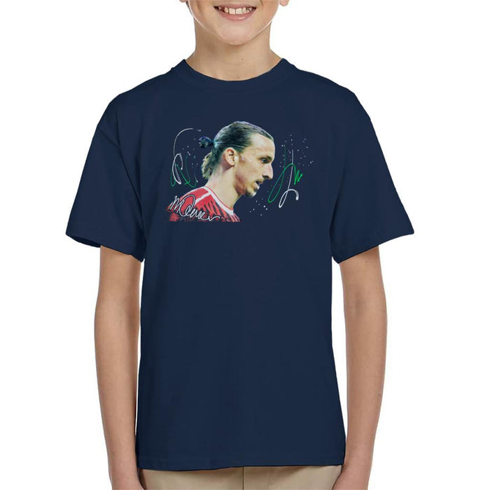 Sidney Maurer Original Portrait Of Zlatan Ibrahimovic Kid's T-Shirt