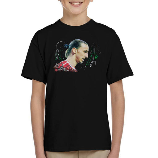 Sidney Maurer Original Portrait Of Zlatan Ibrahimovic Kid's T-Shirt